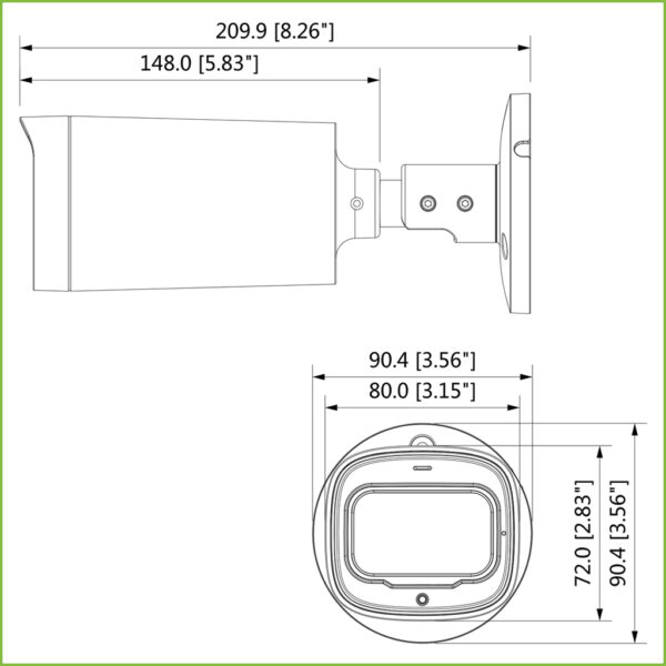 Tubular HDCVI 5M DN dWDR IR60m 2.7-12mm VFM IP67 - Imagen 2