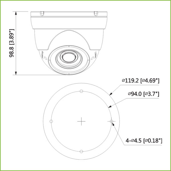 MiniDomo HDCVI 1M 720P DN ICR IR30m 0Lux 2.7-12mm VF IP67 - Imagen 2