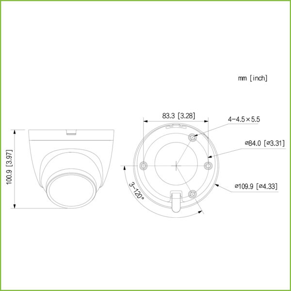 MiniDomo HDCVI 4EN1 2M 1080P WDR Starlight IR40m 2.8mm IP67 MIC Quick-to-install - Imagen 3