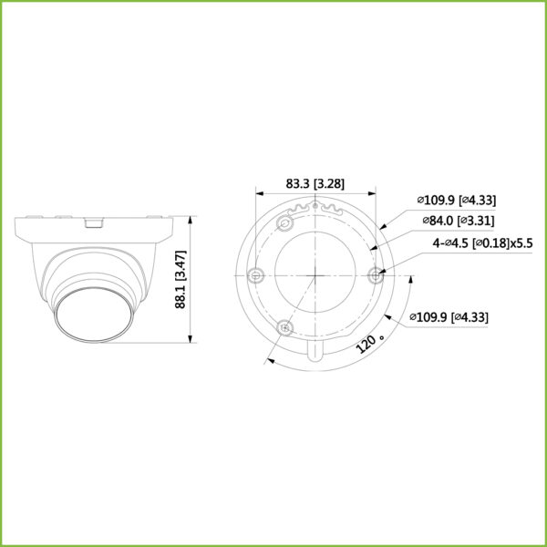 MiniDomo HDCVI 4EN1 2M 1080P WDR Starlight IR30m 2.8mm IP67 Quick-to-install. Color Negro - Imagen 3