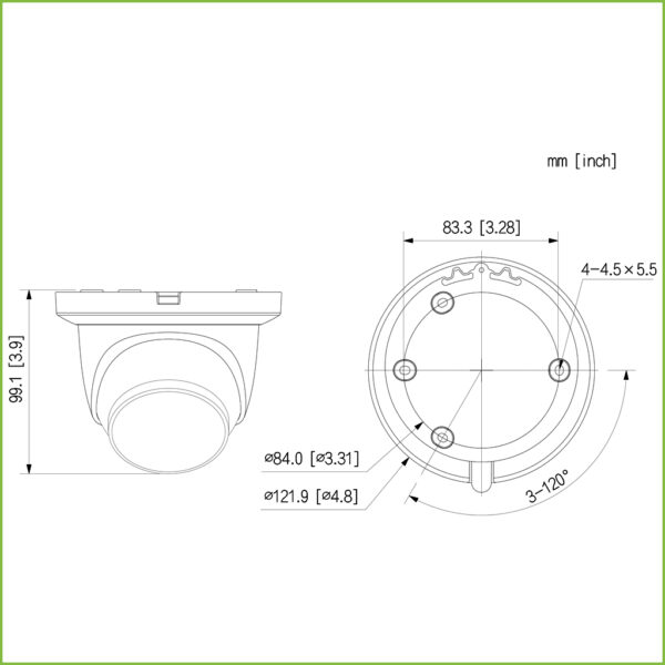MiniDomo HDCVI 4EN1 2M 1080P WDR Starlight IR60m 2.8mm IP67 MIC Quick-to-install - Imagen 3