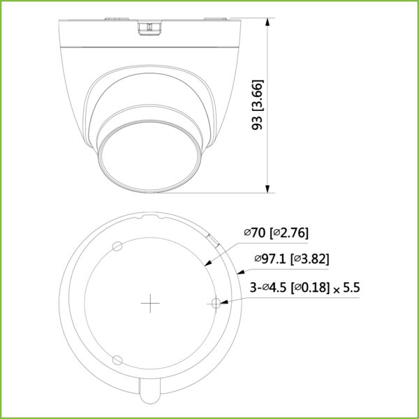 MiniDomo HDCVI 4EN1 5M DN ICR IR25m 2.8mm IP50 Quick-to-install - Imagen 3