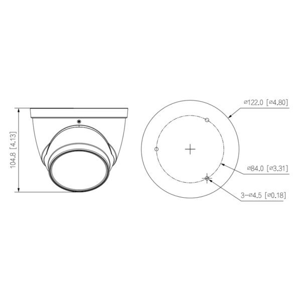 MiniDomo HDCVI 4EN1 4K DN WDR Starlight IR60m 2.7-13.5VFM IP67 MIC - Imagen 3