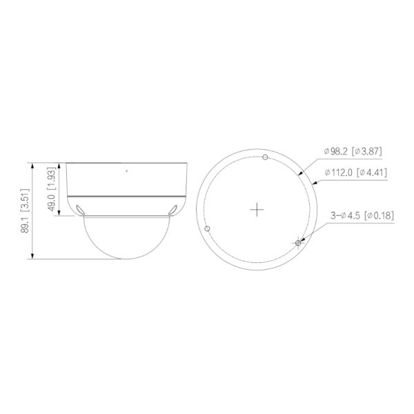 Domo HDCVI 4EN1 4K DN ICR WDR IR40m 2.8mm IP67 IK10 - Imagen 3