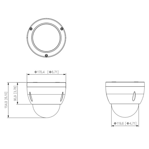 Domo PTZ HDCVI 2M 1080P DN WDR Starlight 16X 3D IP66 IK10 AUDIO E/S - Imagen 2