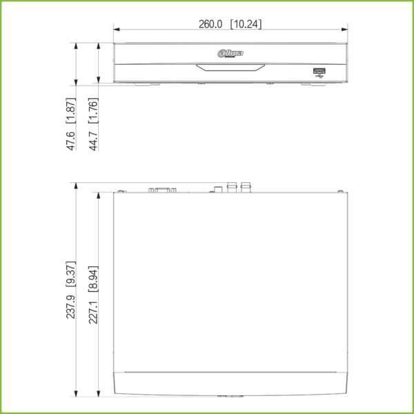 DVR 5EN1 H265 4ch 1080N/720P@25ips +1IP 2MP 1HDMI 1HDD AI - Imagen 3