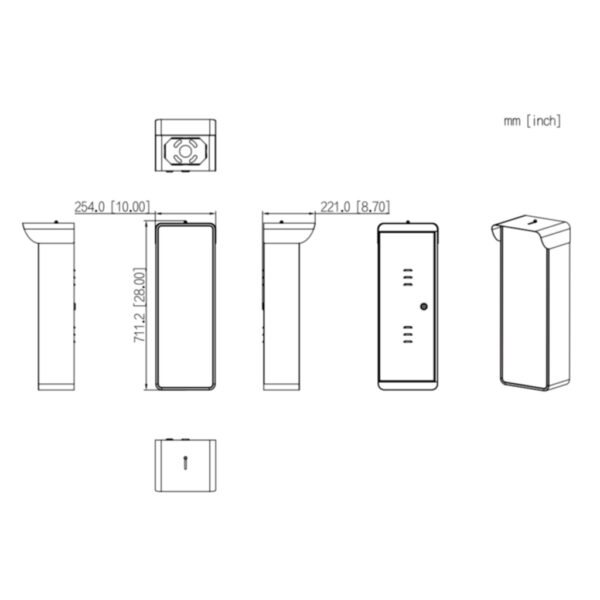 Cámara IP ANPR Acceso H265 4MP IR20m/10m(ANPR) 2.7-12VFM IP54 E/S AUDIO - Imagen 3