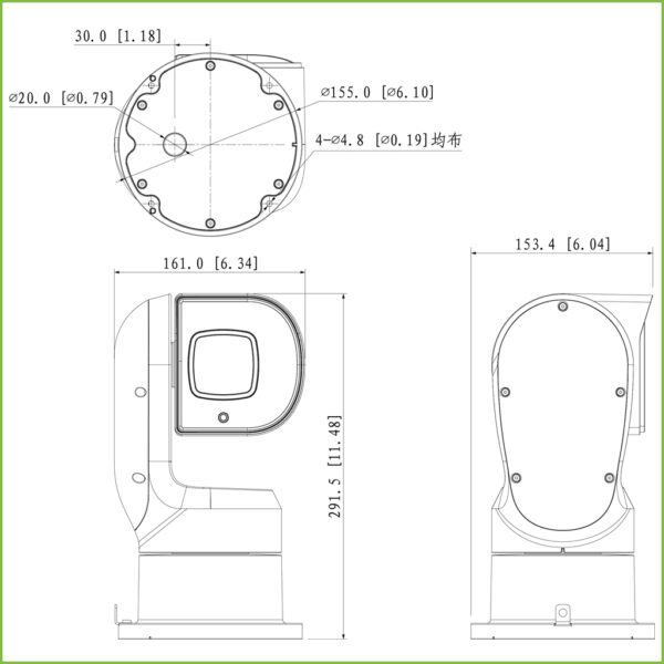 Cámara PTZ IP 2M AI WDR Starlight IVS SMD IR150m 25X IP67 PoE+ SD AUDIO E/S - Imagen 2