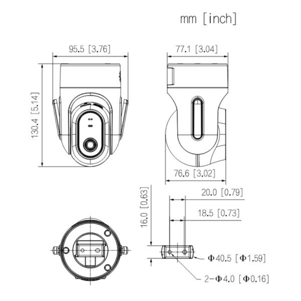 Cubo PT IP H265 2M DN IR10m 4mm WiFi Audio SD 5V MIC - Imagen 5