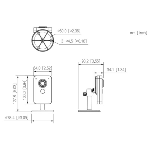 C2K-P - Cubo PT IP H265 2MP DN IR30m 2.8mm Audio SD 12V E/S MIC/Altavoz PoE WiFi AI - Imagen 2