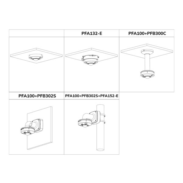 FishEye IP Panamorph H265 12M DN IR10m 1.29mm IR10m IK10 IP67 Audio SD PoE MIC E/S AI - Imagen 4