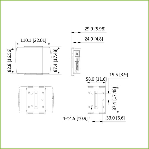 Minicámara IP H265 Pinhole 4M DN WDR 2.8mm IVS AUDIO E/S + Unidad principal AI - Imagen 2