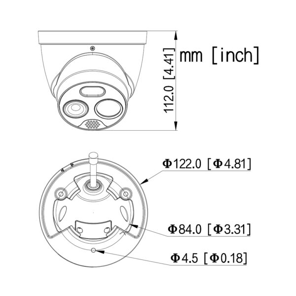Domo Térmico IP DUAL 256*192 3.5mm + 4M 4mm IP67 12V PoE - Imagen 4