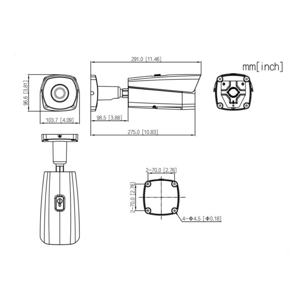 Cámara Térmica IP 400*300 7.5mm IP67 12V PoE AUDIO E/S AI - Imagen 2