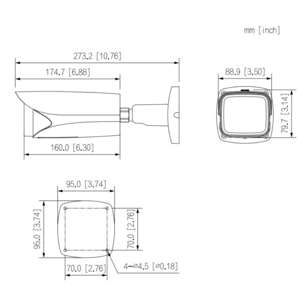 Tubular IP H265 2M WDR Deeplight IR150m 5-60VFM IP67 IK10 ePoE AUDIO E/S AI - Imagen 2