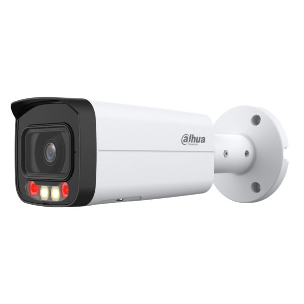 Tubular IP 4M H265 FULL COLOR WDR Iluminación Dual LED50m/IR60m 3.6mm IP67 PoE AUDIO MIC E/S AI