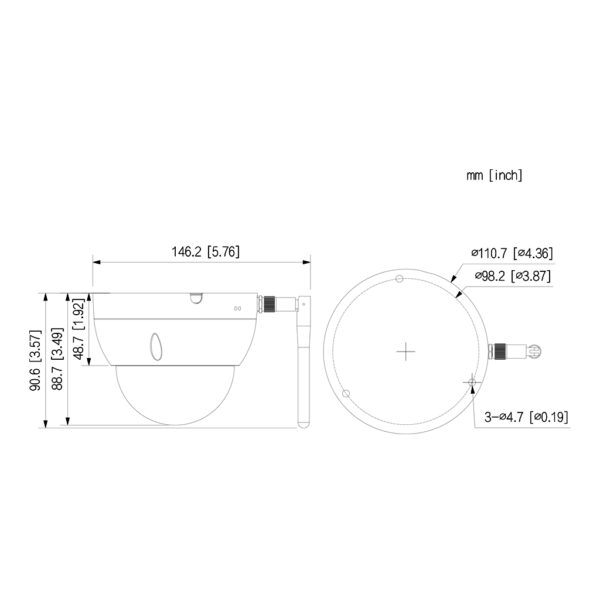 Domo IP H265 2M DN dWDR IR30m 2.8mm IK10 IP67 SD WiFi - Imagen 2