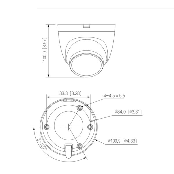 MiniDomo IP 2M H265 FULL COLOR WDR IVS SMD Iluminación Dual LED30m/IR30m 2.8mm IP67 PoE MIC AI - Imagen 2