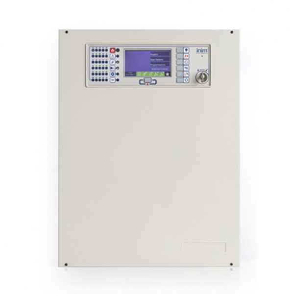 Central analógica de 2 lazos no ampliable de 240 puntos. Caja Grande con alimentador de 4A y baterías de 17Ah. Color gris
