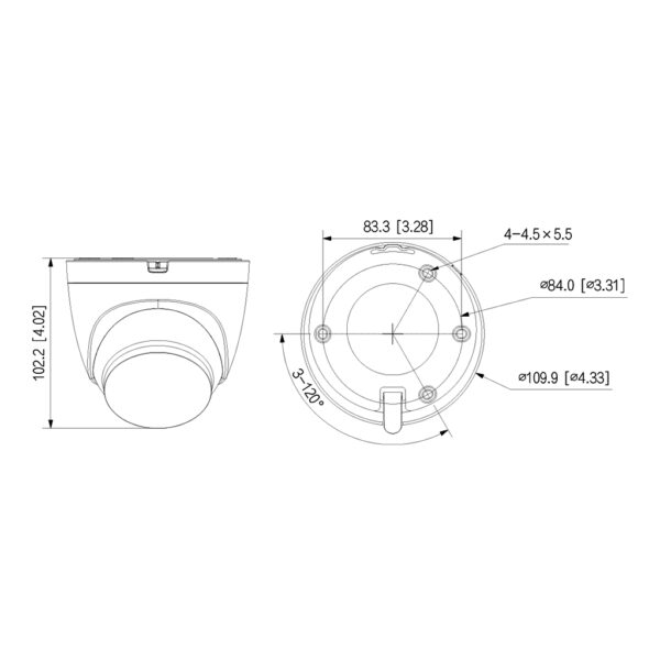MiniDomo IP H265 4M DN SMART dWDR IR30m 2.8mm IP67 AUDIO MIC WiFi - Imagen 4