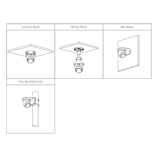 MiniDomo IP H265 4M DN WDR 3DNR Starlight IR30m 2.8mm IP67 PoE SD MIC AI Color negro - Imagen 4