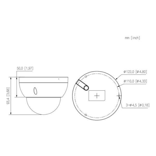 Domo IP H265 4M WDR Starlight IR40m 2.7-13.5VFM IP67 IK10 PoE MIC AI. Color negro - Imagen 3