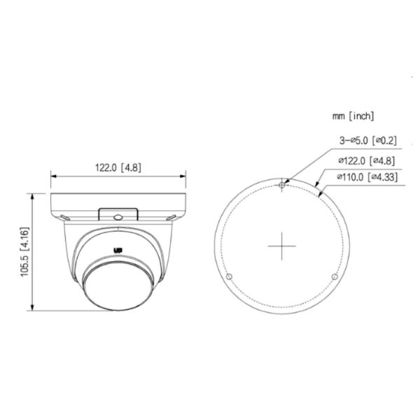 MiniDomo IP 4M H265 WDR Iluminación Dual LED50m/IR50m 2.8mm IP67 PoE MIC AI Quick Install - Imagen 2