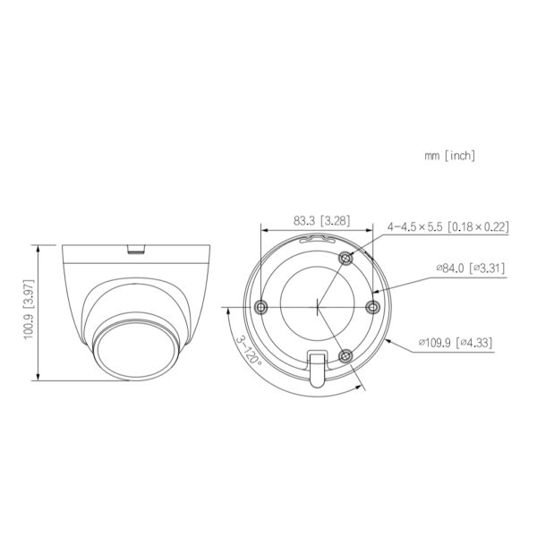 MiniDomo IP H265 4M FULL COLOR WDR LED30m 2.8mm IP67 PoE SD MIC AI - Imagen 3