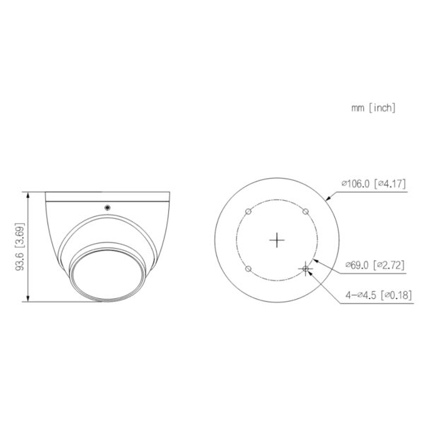 MiniDomo IP H265 4M WDR Starlight IR50m 2.8mm IP67 PoE MIC AI - Imagen 3