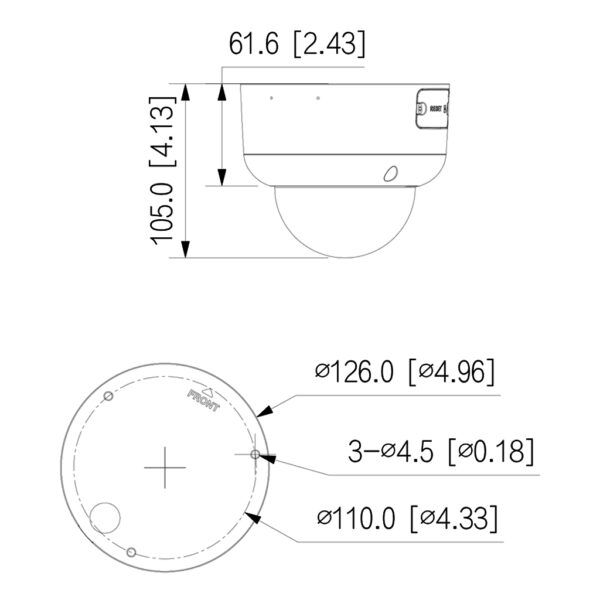 Domo IP TiOC 3.0 H265 4M WDR Iluminación Dual LED40m/IR50m 2.7-13.5VFM IP67 IK10 PoE MIC AUDIO E/S AI - Imagen 2