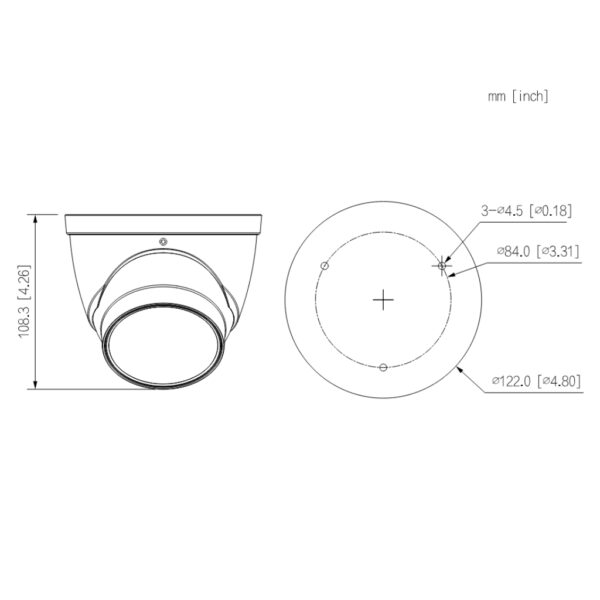 MiniDomo IP H265 4M WDR140dB Deeplight IR40m 2.7-12VFM IP67 PoE MIC AI - Imagen 3