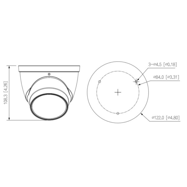 MiniDomo IP H265 5M DN WDR 3DNR Starlight IR40m 2.7-13.5VFM IP67 PoE SD MIC AI - Imagen 2