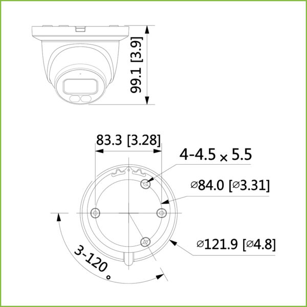 MiniDomo IP H265 AI 5M FULL COLOR WDR IVS SMD LED30m 2.8mm IP67 PoE SD MIC - Imagen 2