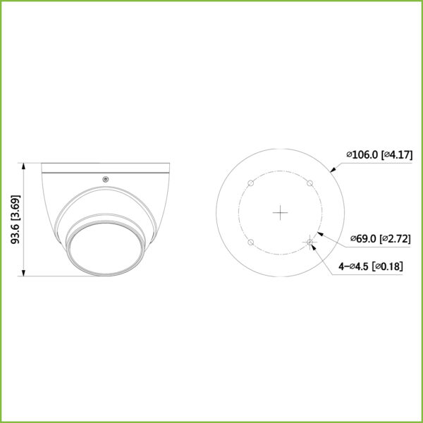 MiniDomo IP H265 AI 8M 4K DN SMART WDR Starlight IVS SMD IR30m 2.8mm IP67 IK10 PoE MIC - Imagen 2