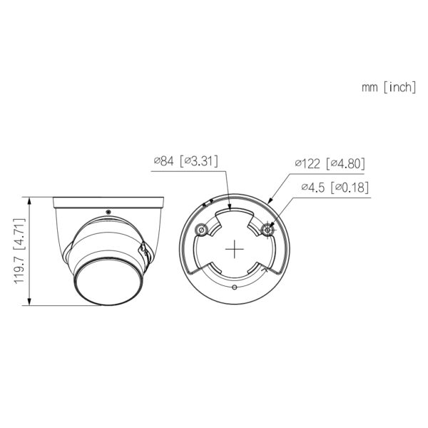 MiniDomo IP H265 8M FULL COLOR 2.0 WDR140dB Starlight 2LED50m 2.8mm IP67 ePoE AUDIO MIC E/S AI - Imagen 2