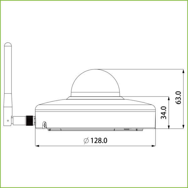 Domo PT IP 2M H265 WiFi DN ICR WDR IR15m Starlight 3.6mm 3D IP66 IK08 AUDIO - Imagen 2