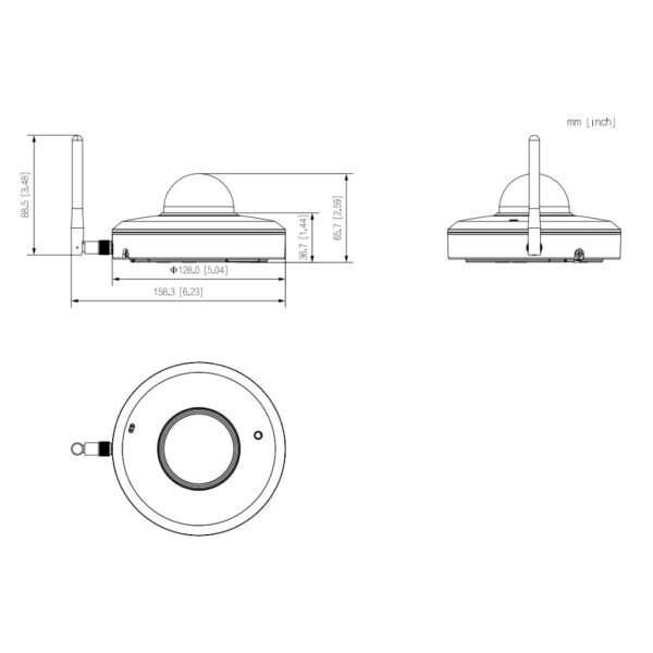 Domo PTZ IP 4M H265 WiFi WDR IR20m Starlight 4x IP66 IK08 AUDIO MIC AI - Imagen 2