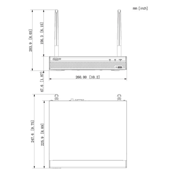 NVR 4ch 40Mbps H265 HDMI 1HDD WiFi Antena Dual - Imagen 4