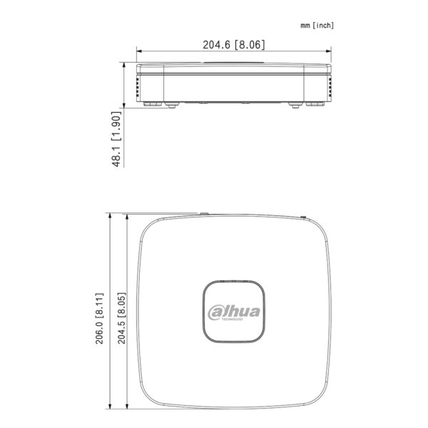 NVR 8ch 80Mbps H265 HDMI 1HDD - Imagen 3