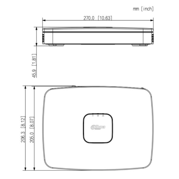 NVR 8ch 144Mbps H265 HDMI 8PoE 1HDD AI - Imagen 3