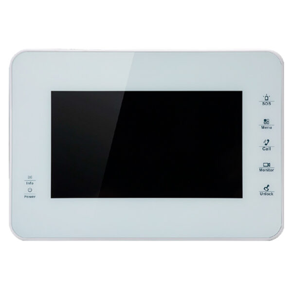 Monitor Interior 7" de Superficie para Videoportero IP SD 4GB 8E Alarma Blanco
