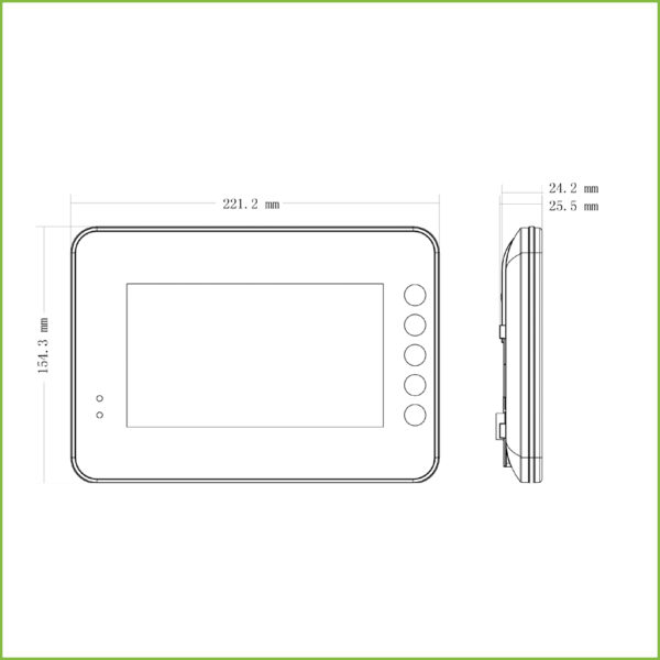 Monitor Interior 7" de Superficie para Videoportero IP SD 4GB 8E Alarma Blanco - Imagen 2