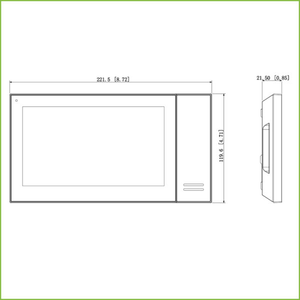 Monitor Interior 7" de Superficie para Videoportero IP PoE SD 6E 1S Alarma Blanco - Imagen 4