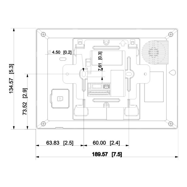 Monitor Interior 7" de Superficie para Videoportero IP WiFi PoE 6E 1S Alarma Negro - Imagen 3