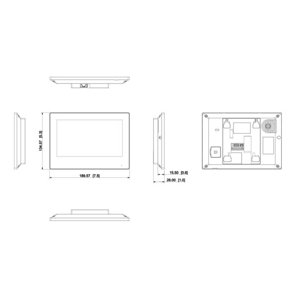 Monitor Interior 7" de Superficie para Videoportero IP WiFi PoE 6E 1S Alarma Blanco - Imagen 2