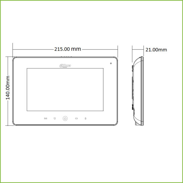 Monitor Interior 7" de Superficie para Videoportero IP WiFi PoE SD 6E 1S Alarma Blanco - Imagen 3