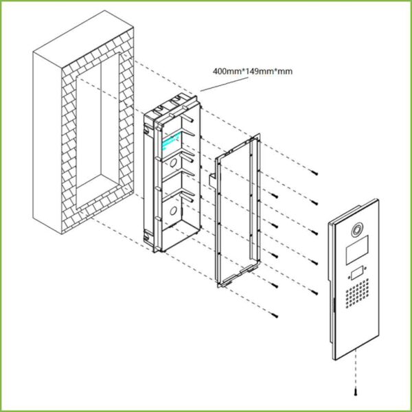 Caja de Montaje Insertado para VTO1210B-X Y VTO1220BW - Imagen 2