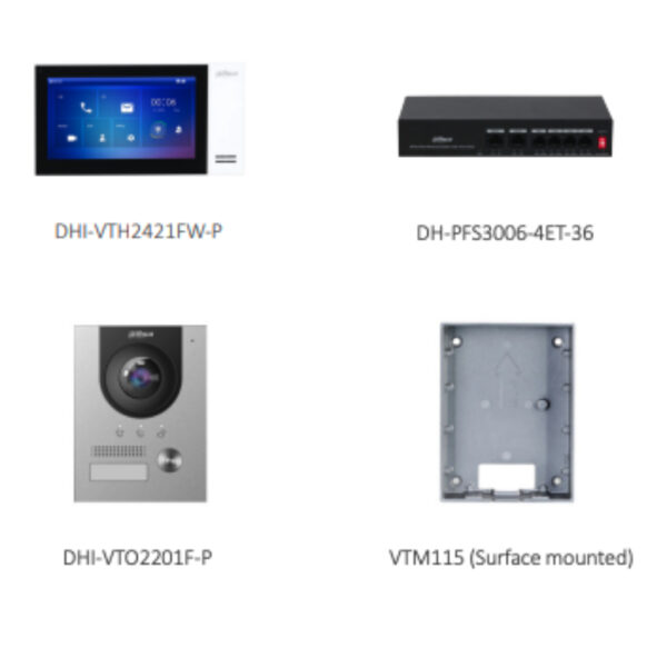 Kit Videoportero IP exterior para Superfície + monitor interior - Imagen 2