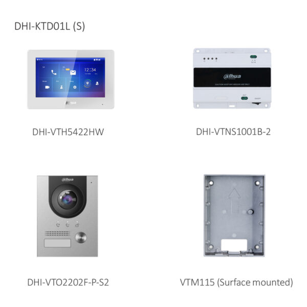 Kit Videoportero 2-hilos IP exterior para Superfície + monitor interior - Imagen 2