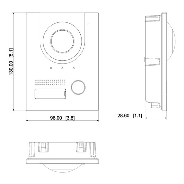 Kit Videoportero 2-hilos IP exterior para Superfície + monitor interior - Imagen 3